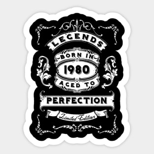 Legends Born in 1980 Sticker